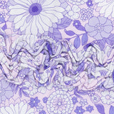 Lacy Lavender Floral - 2 Way Ruffle Back Zipper Footie