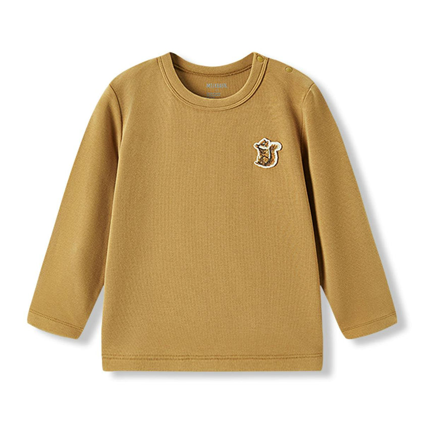 Peanut Brushed Long Sleeve T-Shirt