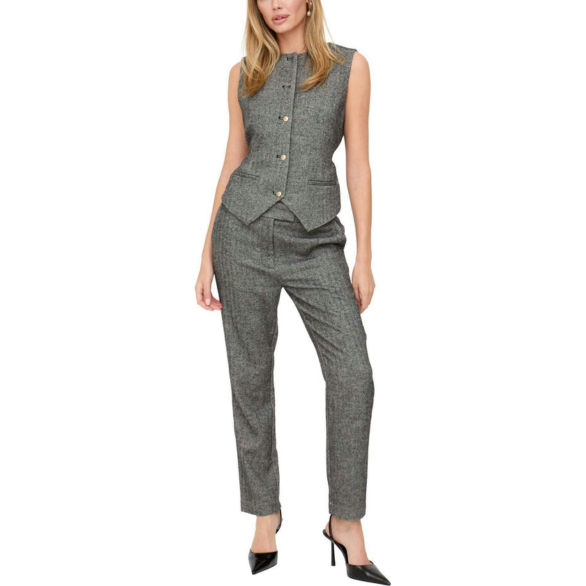 Pandora Tapered Herringbone Print Trouser