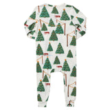 Baby Bamboo Romper - Christmas Tree Farm