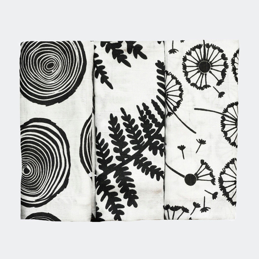 Plant Print Muslins Burp Cloths