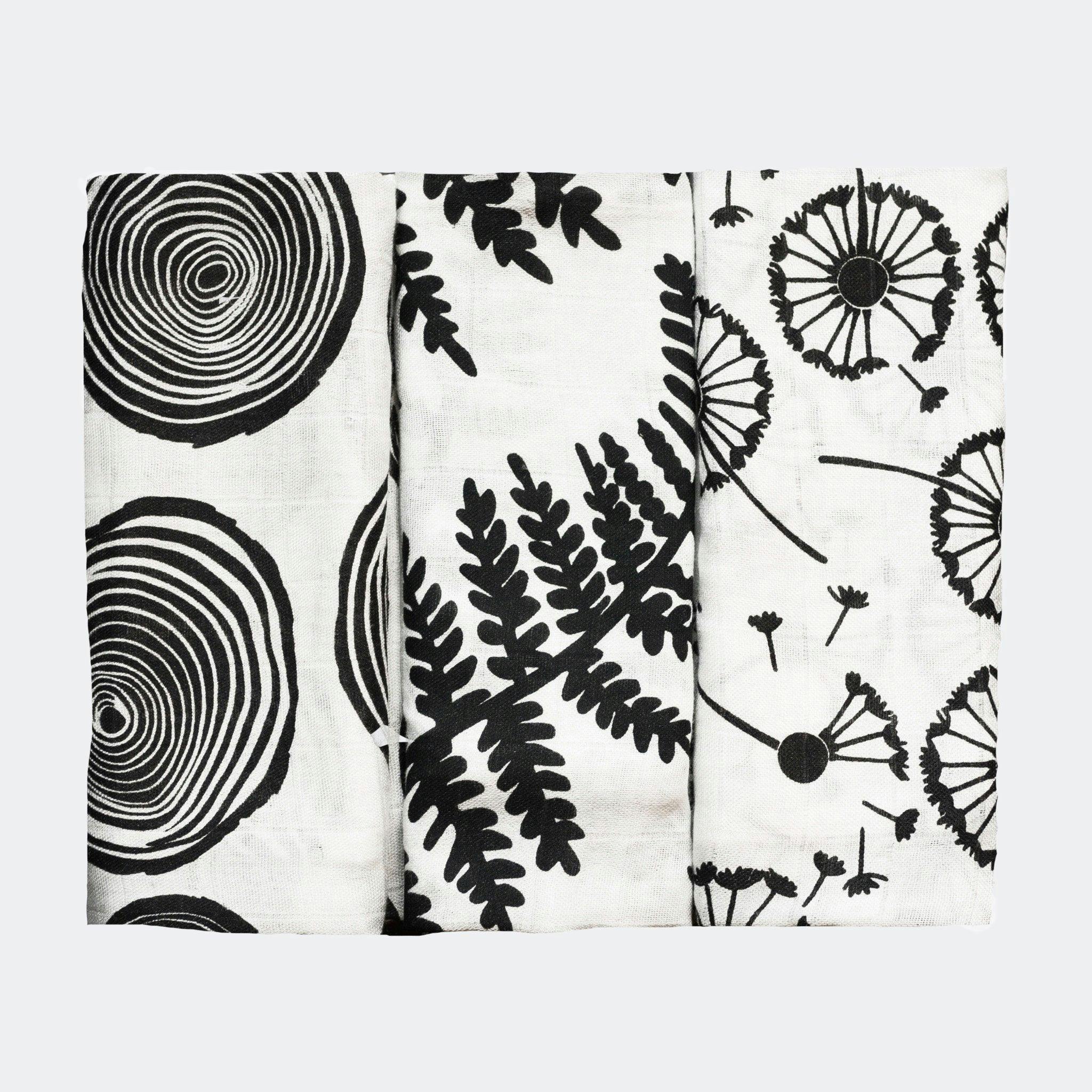 Plant Print Muslins Burp Cloths