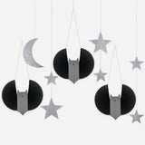 Large Bat, Stars & Moon Hanging Decorations