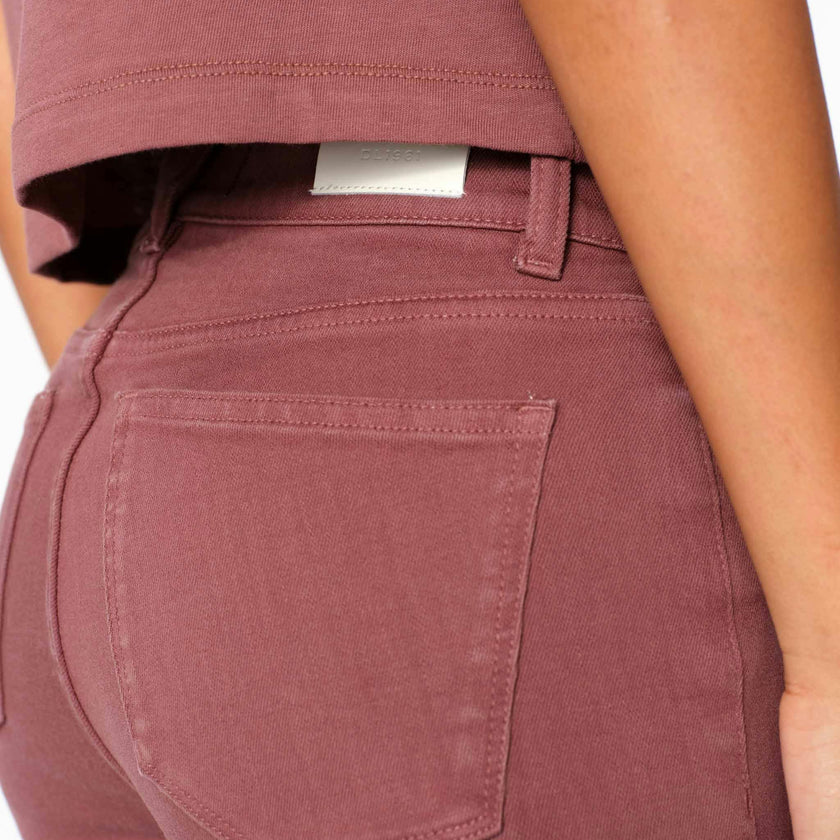 Mara Straight Mid Rise Instasculpt™ Ankle Jeans | Dried Rose