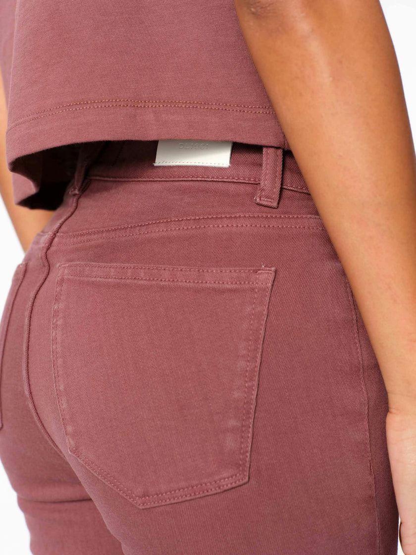 Mara Straight Mid Rise Instasculpt™ Ankle Jeans | Dried Rose