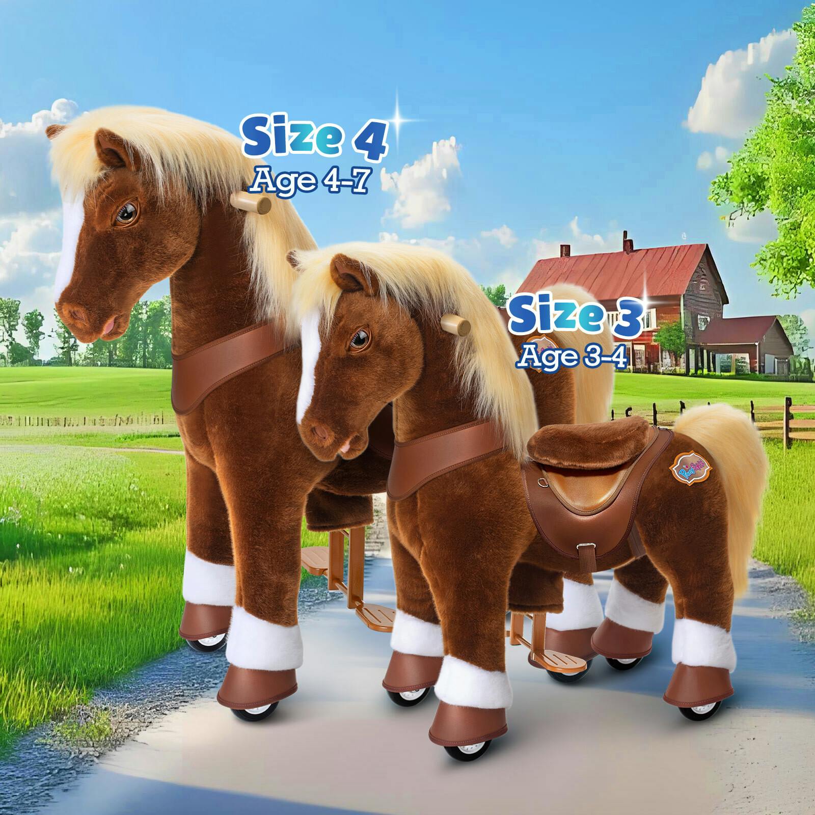 Model Y® Horse Ride-On Toy Age 3–4 – Brown