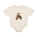 Teddy Bear Patch Short Sleeve Romper