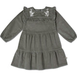 Organic Embroidered Corduroy Dress