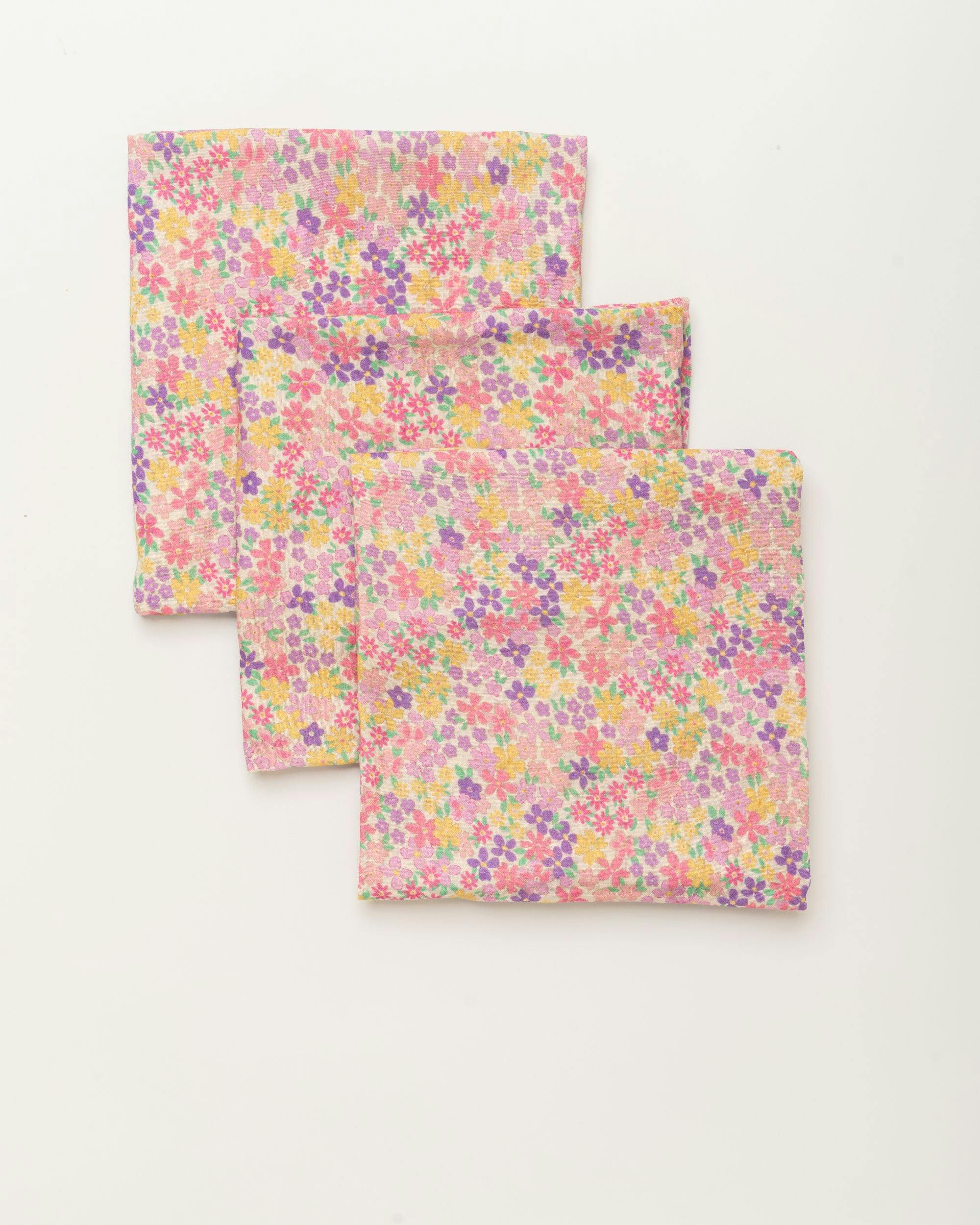 Baby Napkin - Emma Floral Purple