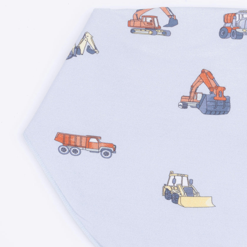 Construction Vehicles - Convertible Romper & Bandana Bib Set