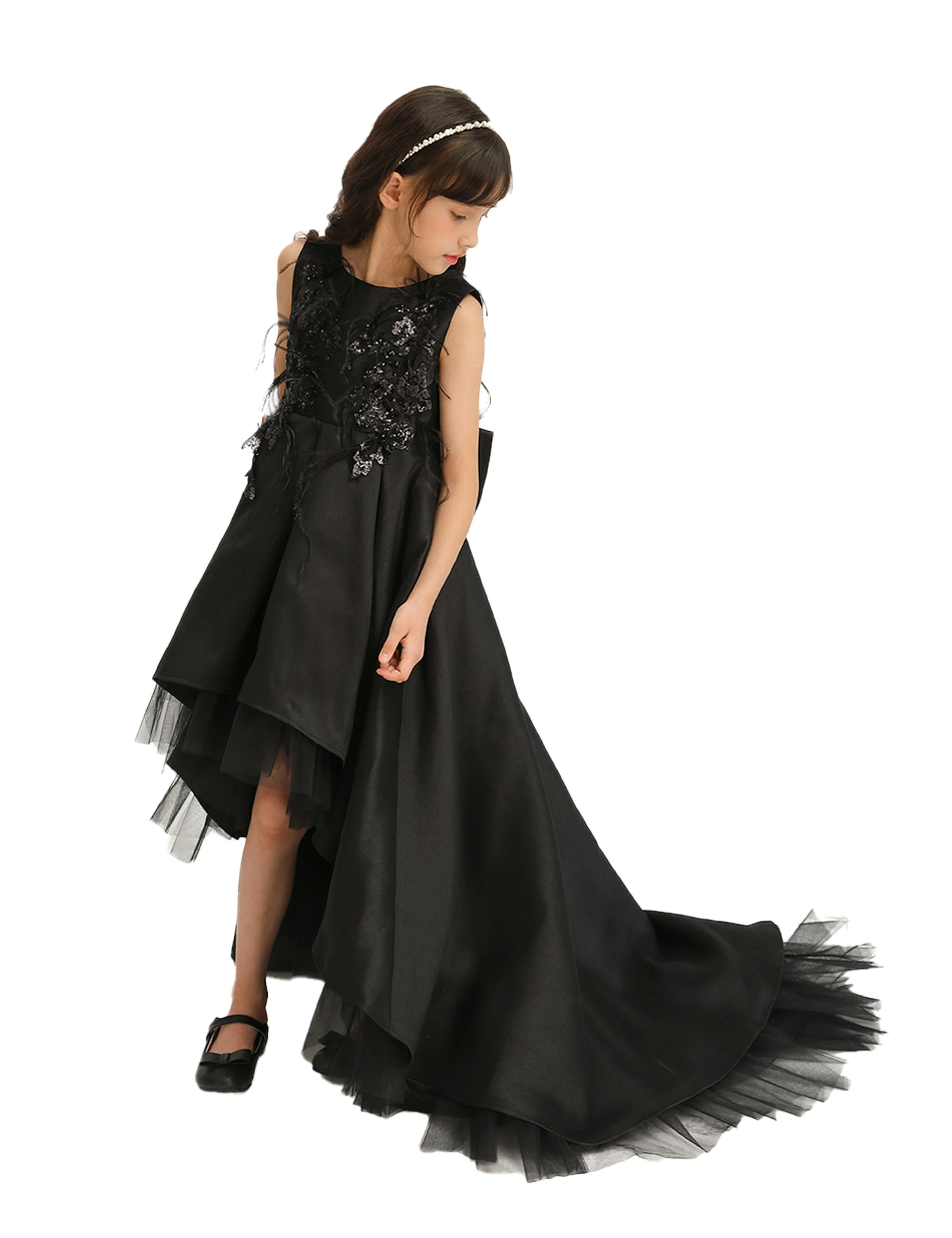Black Accented Tea Styled Salem Dress