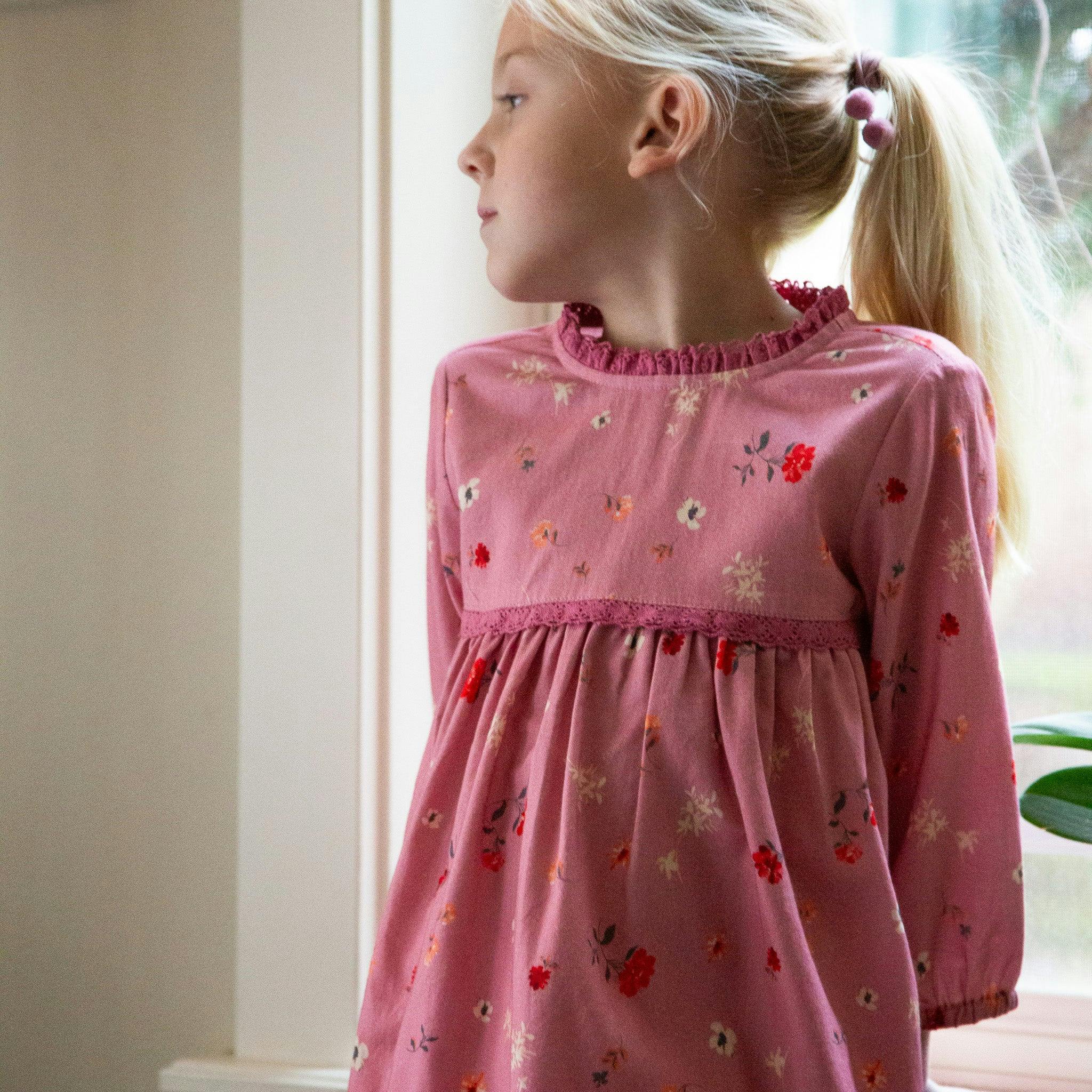 Priya Dress with Lace Trim | Sunday Pink
