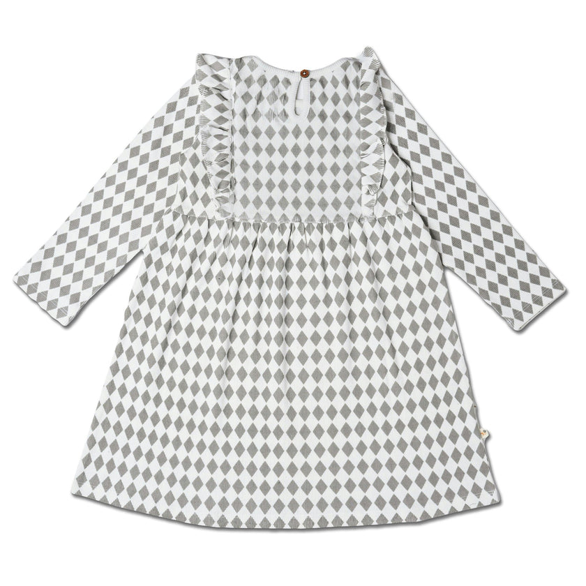 Organic Long Sleeve Ruffle Dress