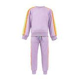 Women's Lavender Rainbow Sequin Set