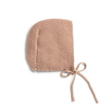 Transfer Flower Knit Baby Bonnet