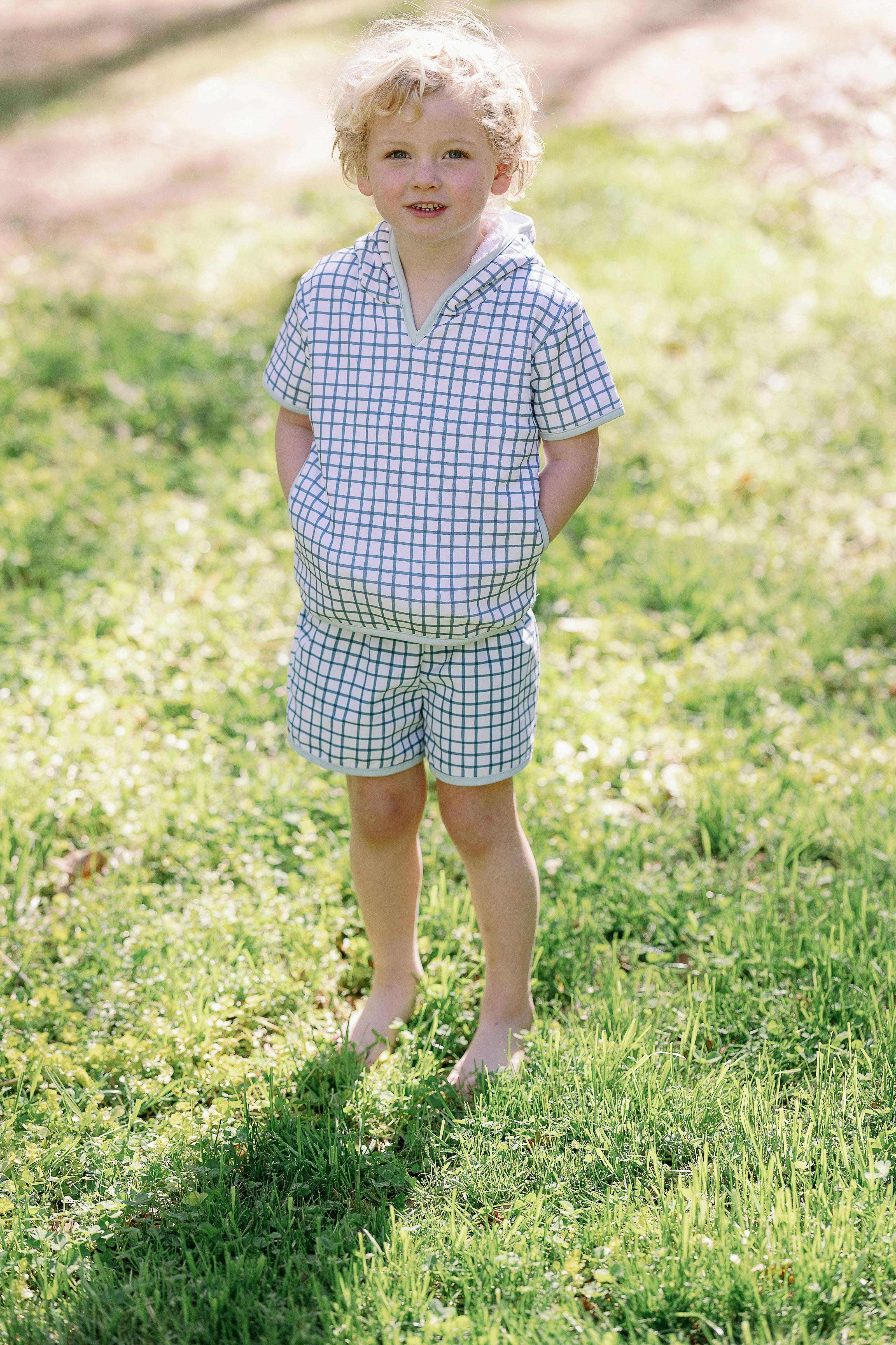 Bishop Coverup in Thacker Plaid/Pale Aqua