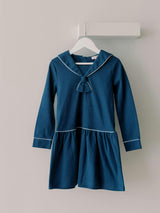Navy Genevieve Girl Drop Waist Dress