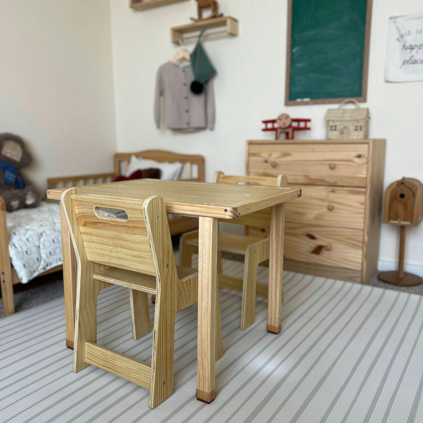Cordia Wooden Kids Activity Table & Chair Set – Montessori-Inspired Desk for Play & Learning