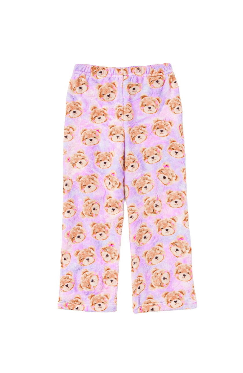 Plush Lavender Teddy Print Pant