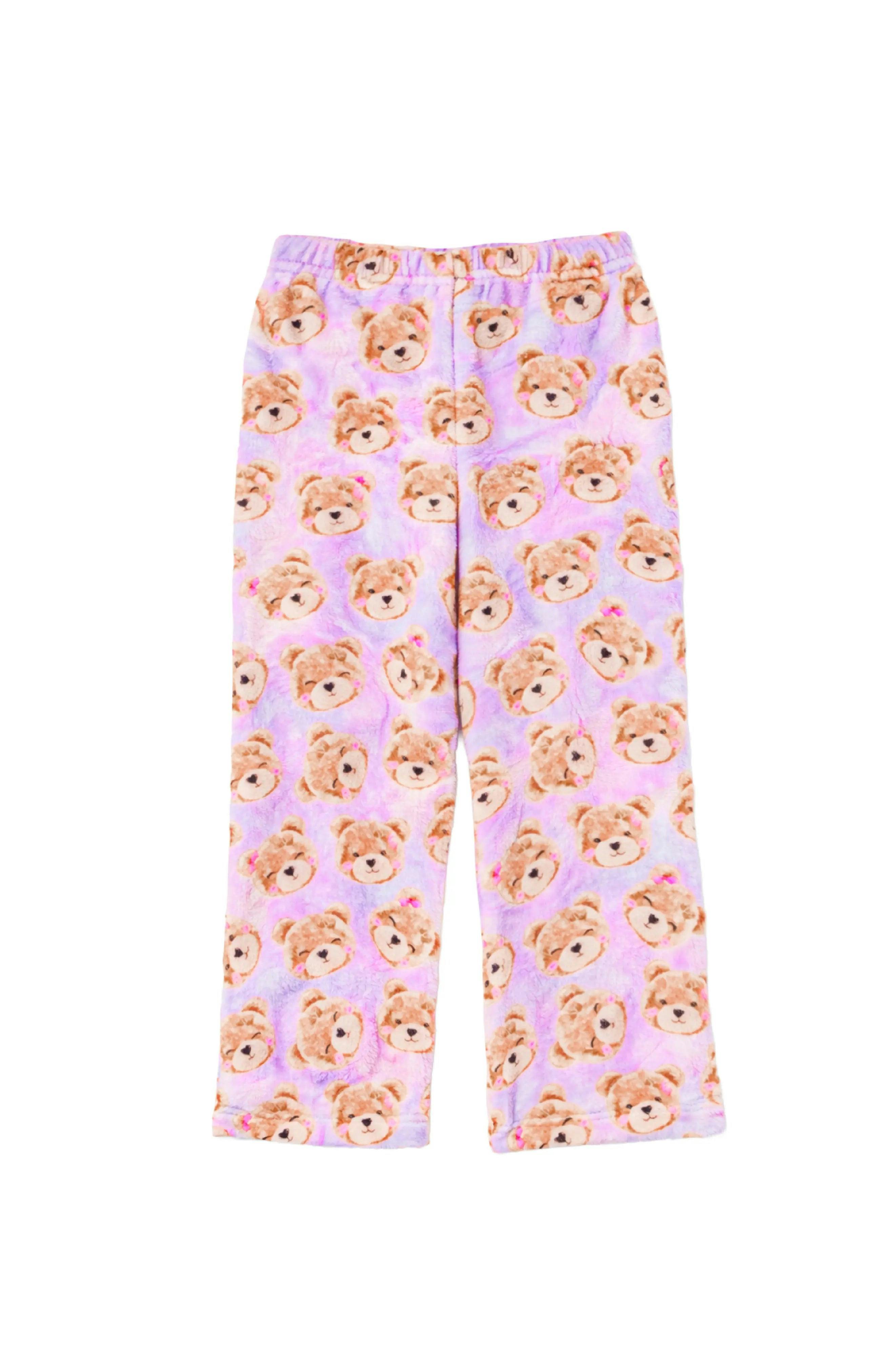 Plush Lavender Teddy Print Pant