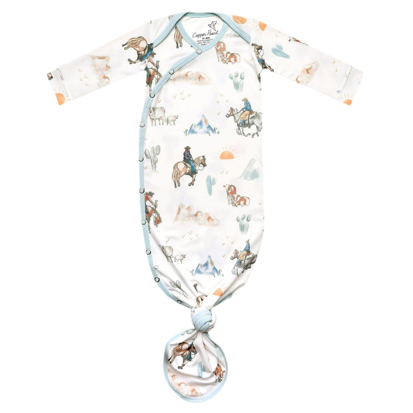 Newborn Knotted Gown - Boone