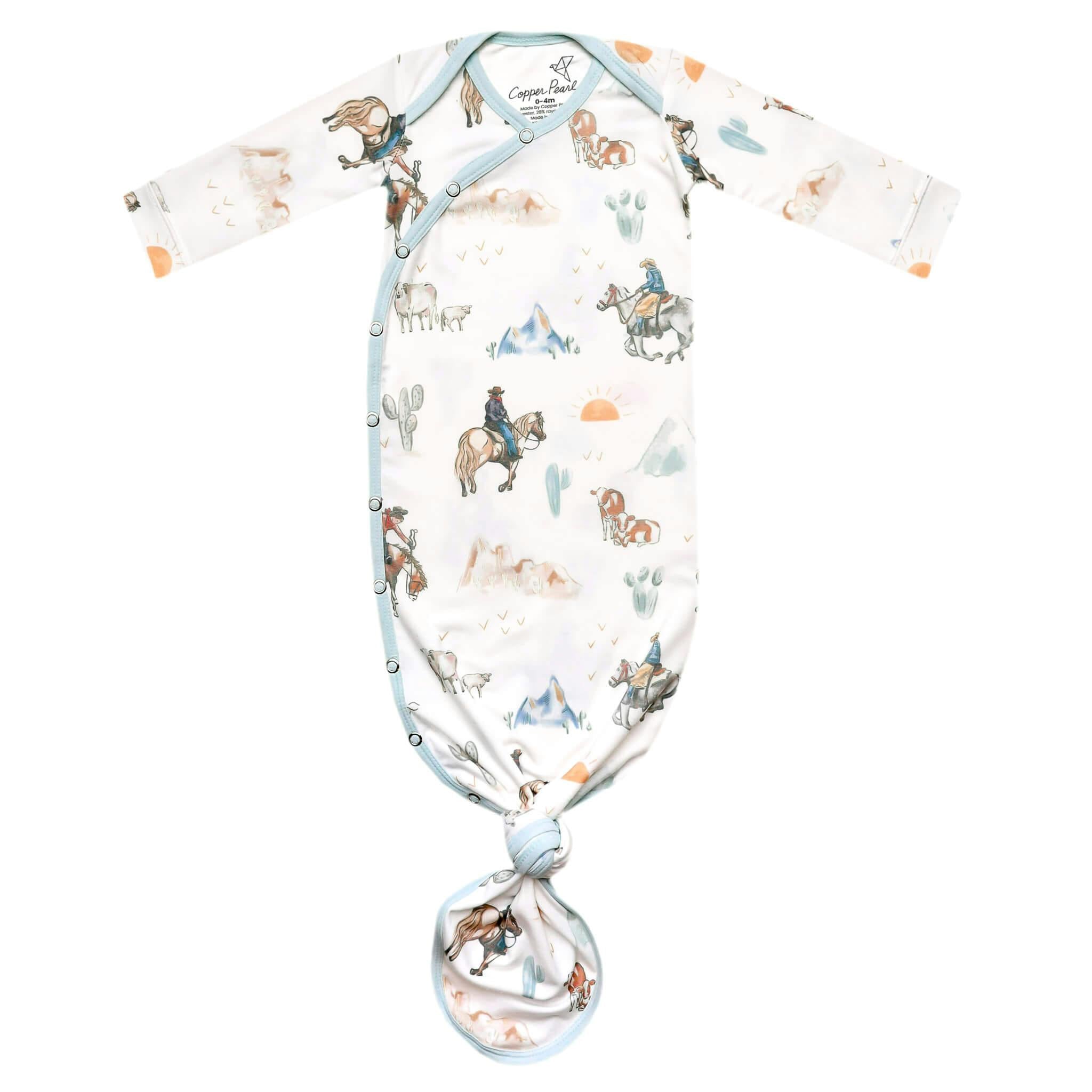 Newborn Knotted Gown - Boone