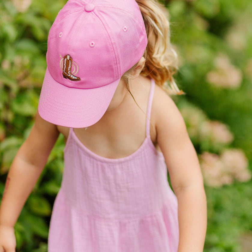 Cowgirl Boot Bow Baseball Hat (Baby, Youth)