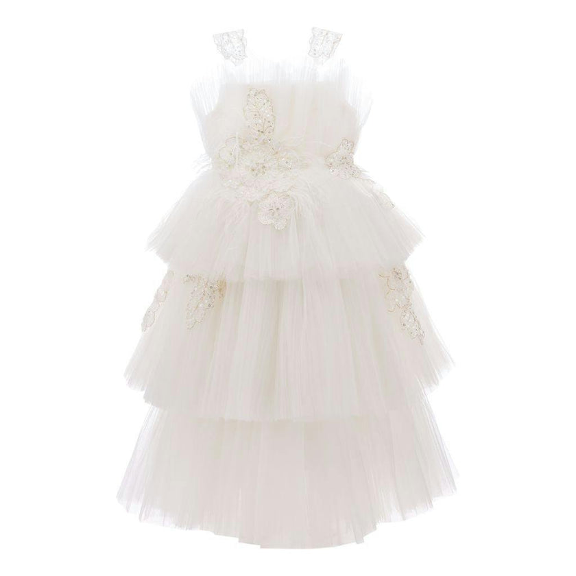 White Zayante Tiered Dress