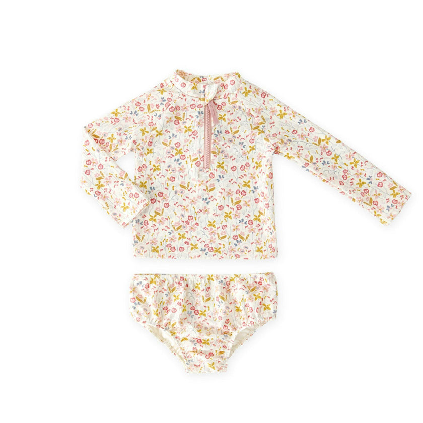Baby Swim Rash Guard & Bloomer - Floret