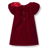 The Velvet Bow Dress, red