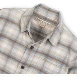 Organic Long Sleeve Flannel Button Down Shirt, Beige