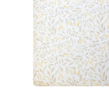 Willow Neutral Leaf Cotton Fitted Crib Sheet