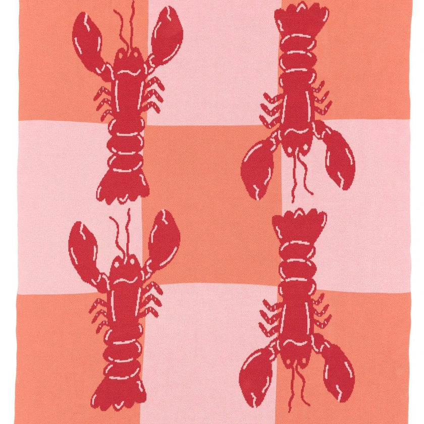 Lobster Tile Knit Blanket