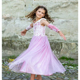 Velvety Soft Sleeping Sweetheart Princess Gown with Arm Warmers