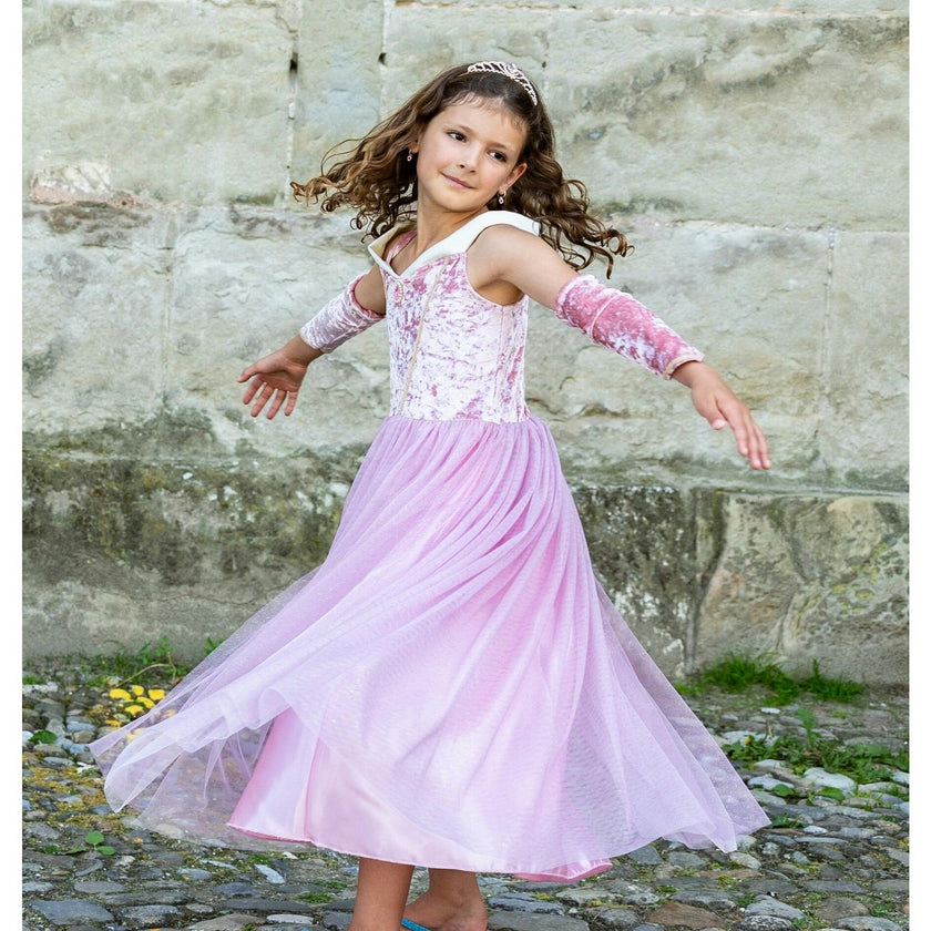 Velvety Soft Sleeping Sweetheart Princess Gown with Arm Warmers