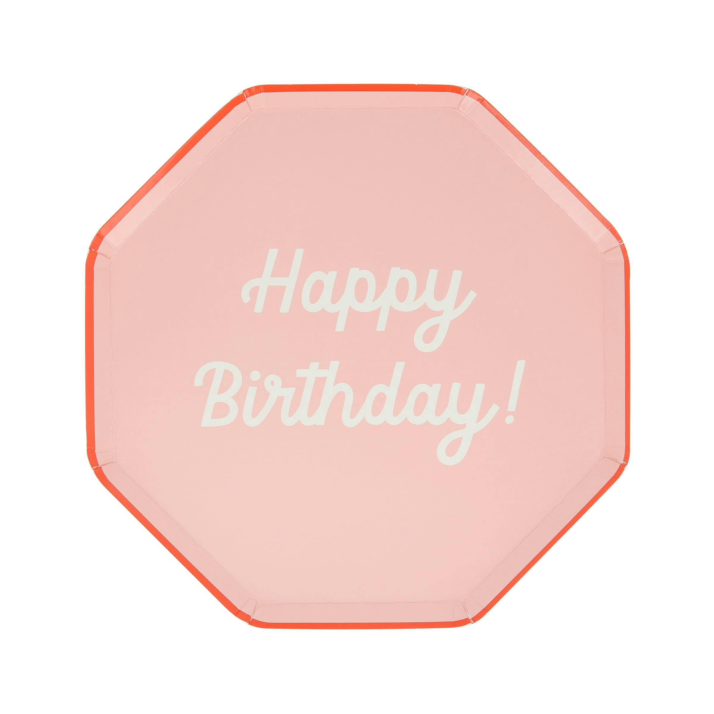 Mixed Happy Birthday Side Plates