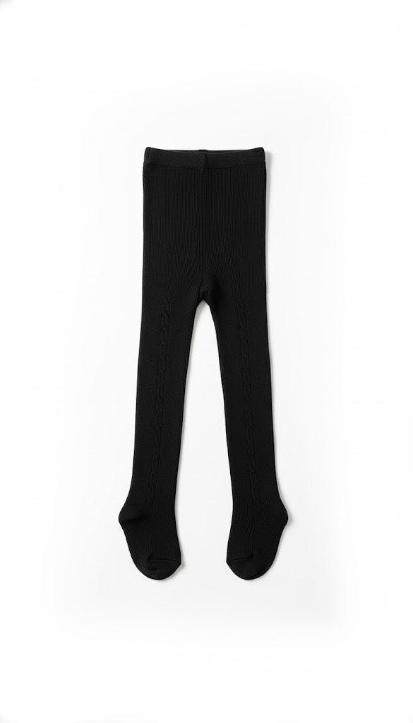 Girls Ribbed Cable Tights