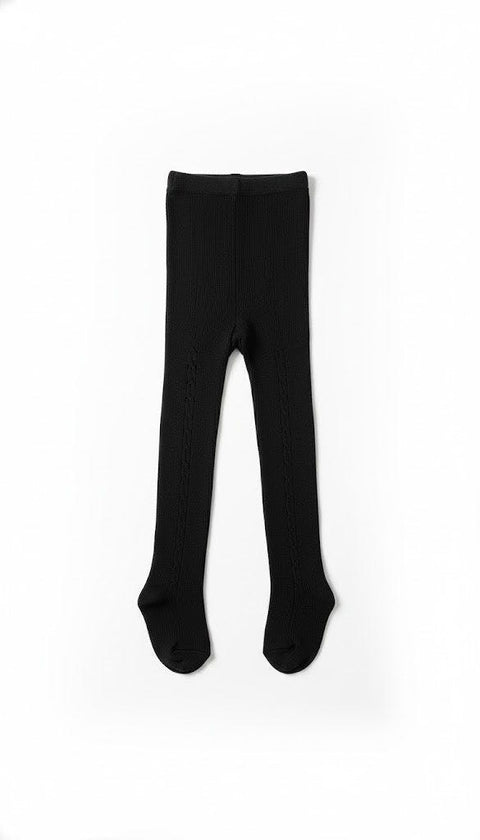 Girls Ribbed Cable Tights