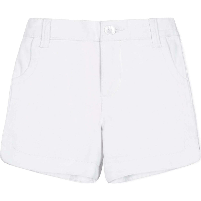 Organic Stretch Chino Pull-On Short, White