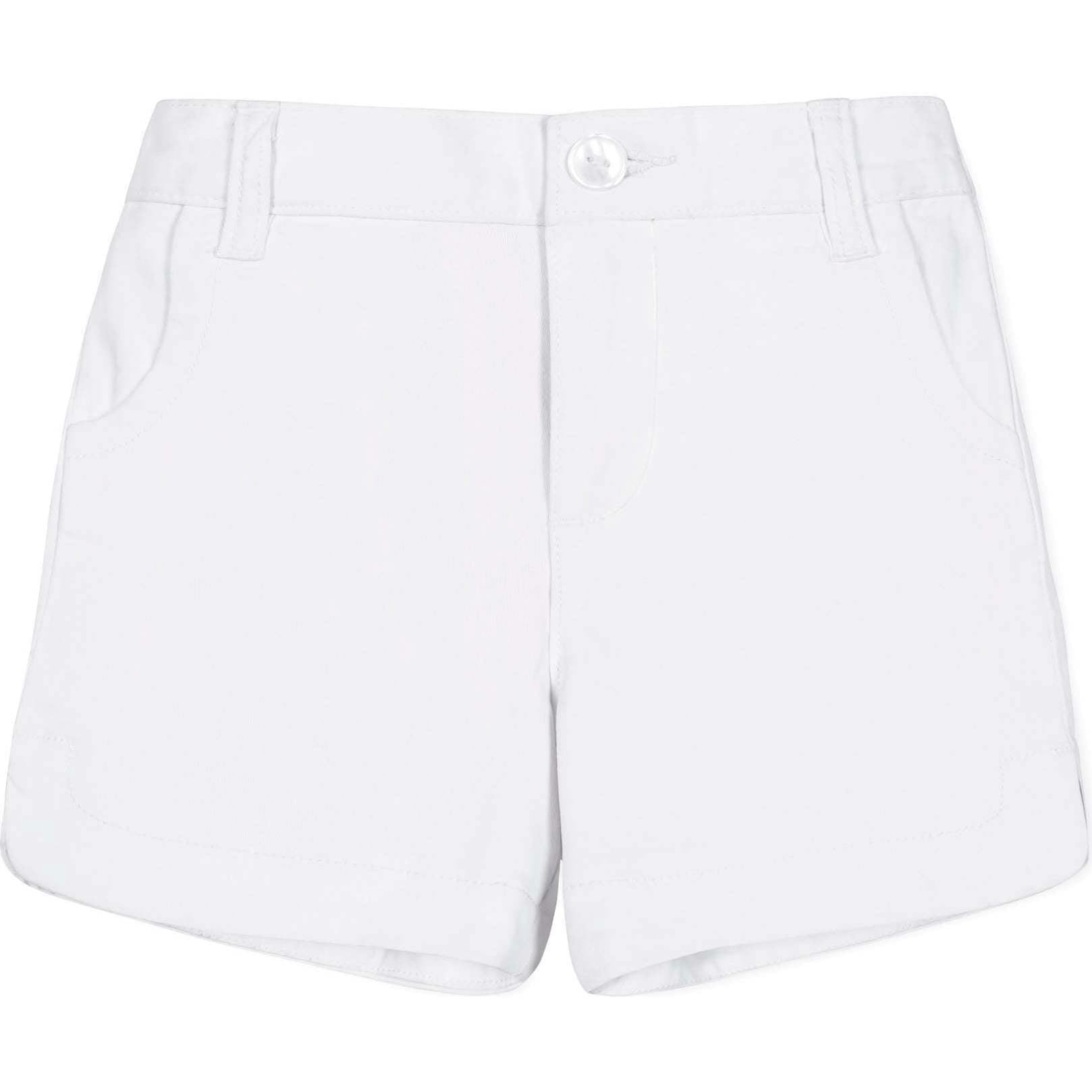 Organic Stretch Chino Pull-On Short, White
