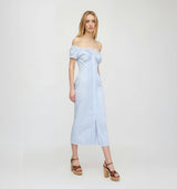 The Madison Dress - Blue/White Stripe