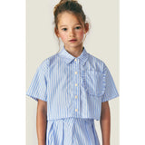 Mipounet SS26 Sia Popelin, Shirt Ecru Blue
