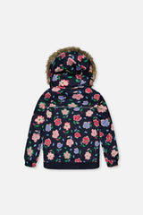 Two Piece Discover Snowsuit Blue Floral Print