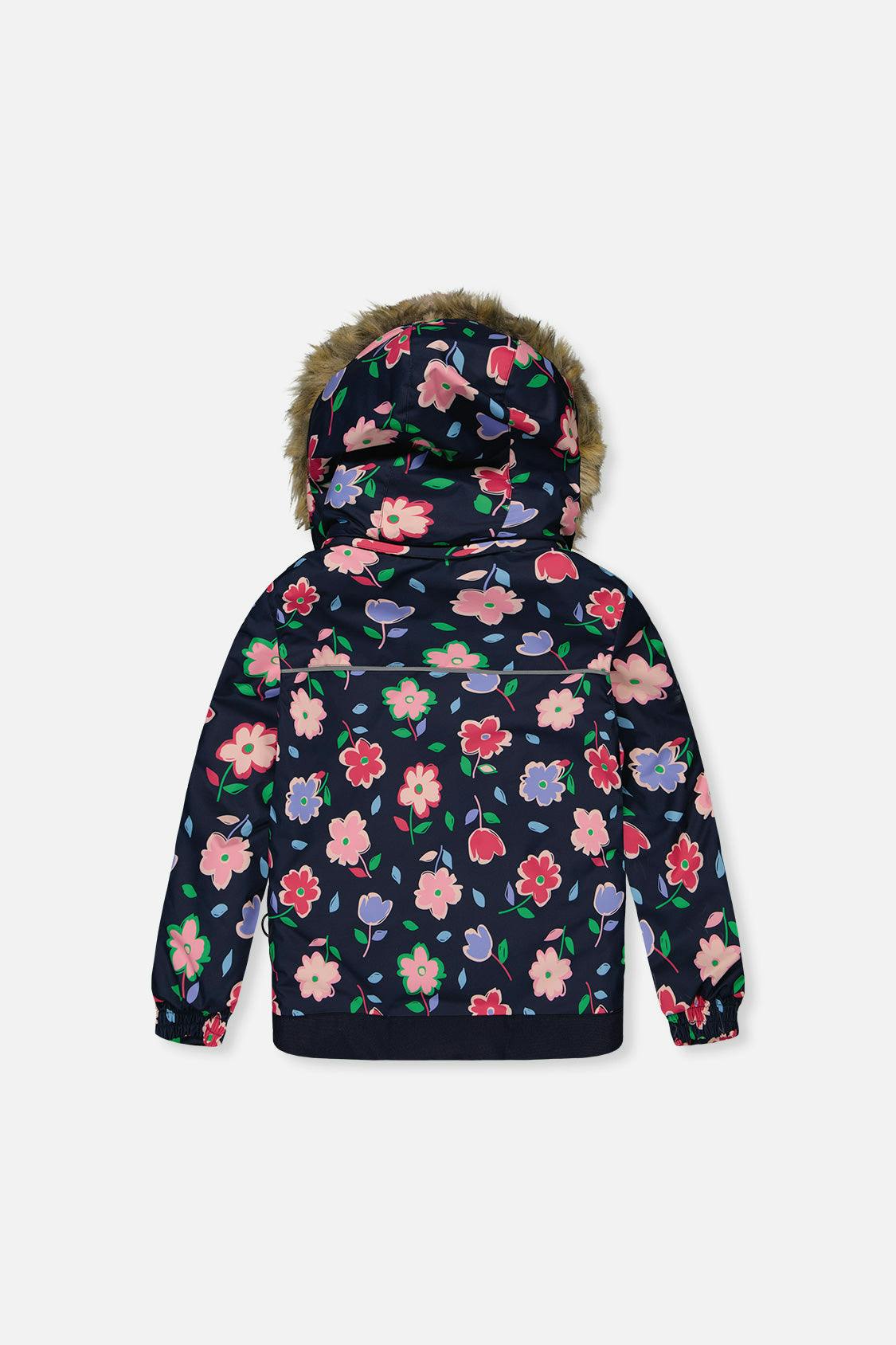Two Piece Discover Snowsuit Blue Floral Print