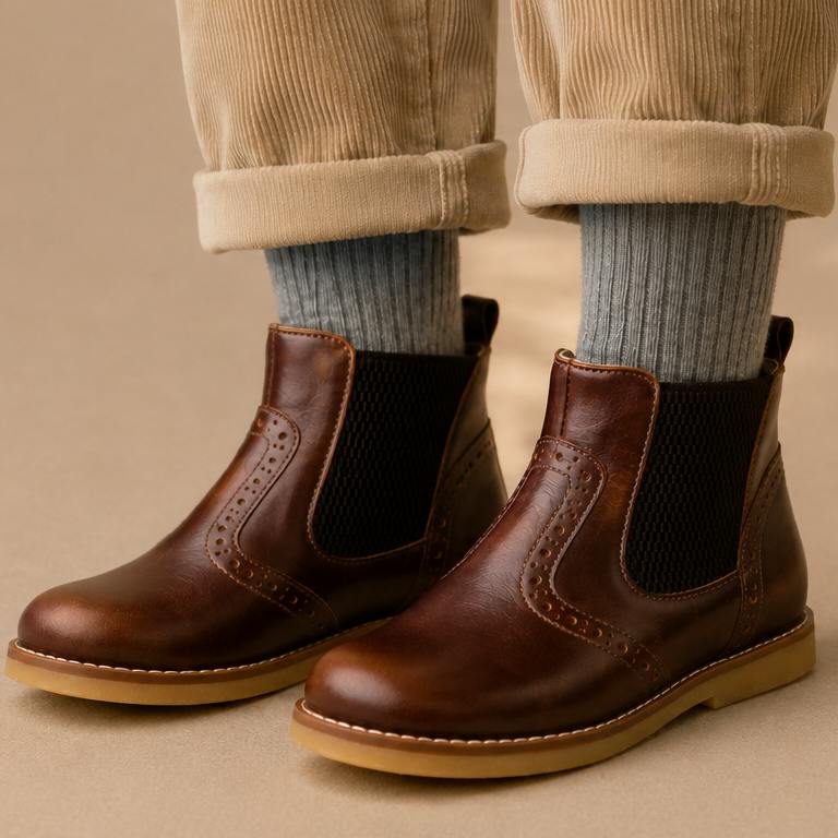 Leather Bootie | Apache Brown
