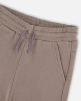 French Terry Sweatpants With Cargo Pocket Taupe