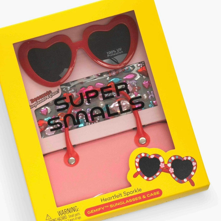 Heartfelt Sparkle Gemify® Sunglasses + Case