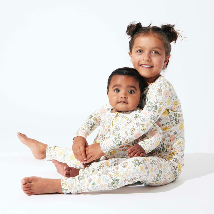 Fall Floral Bamboo Kids Pajamas