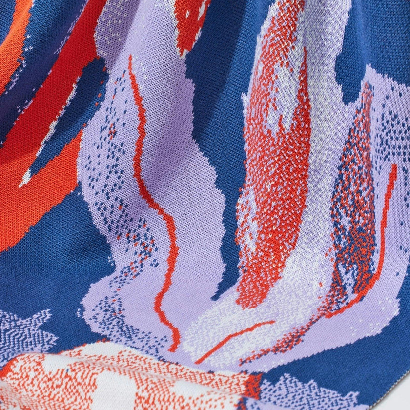 House Plants Knit Blanket