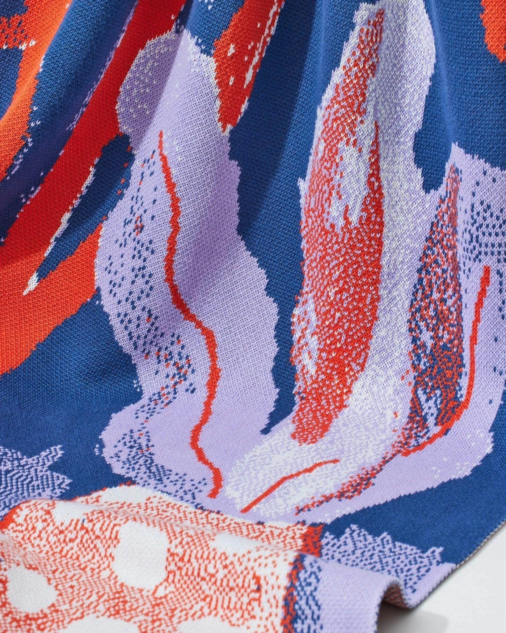 House Plants Knit Blanket